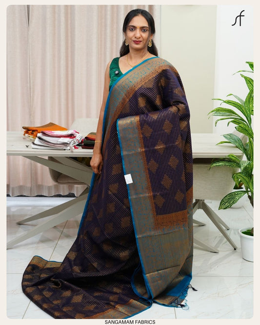 KOLAM DESIGN BANARASI SAREE