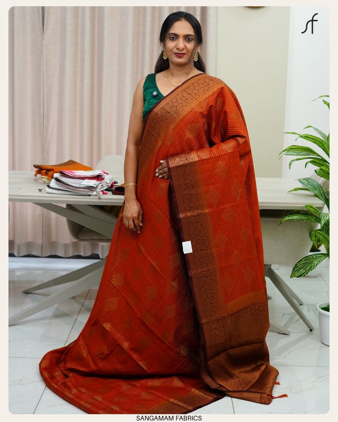 KOLAM DESIGN BANARASI SAREE