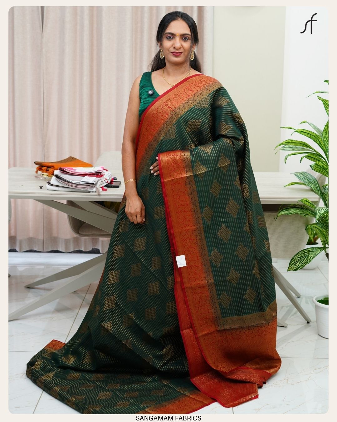KOLAM DESIGN BANARASI SAREE