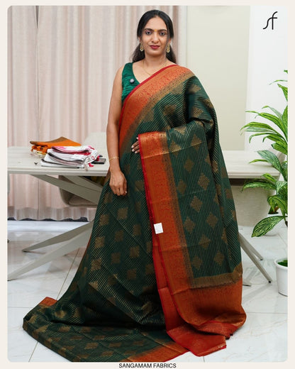 KOLAM DESIGN BANARASI SAREE