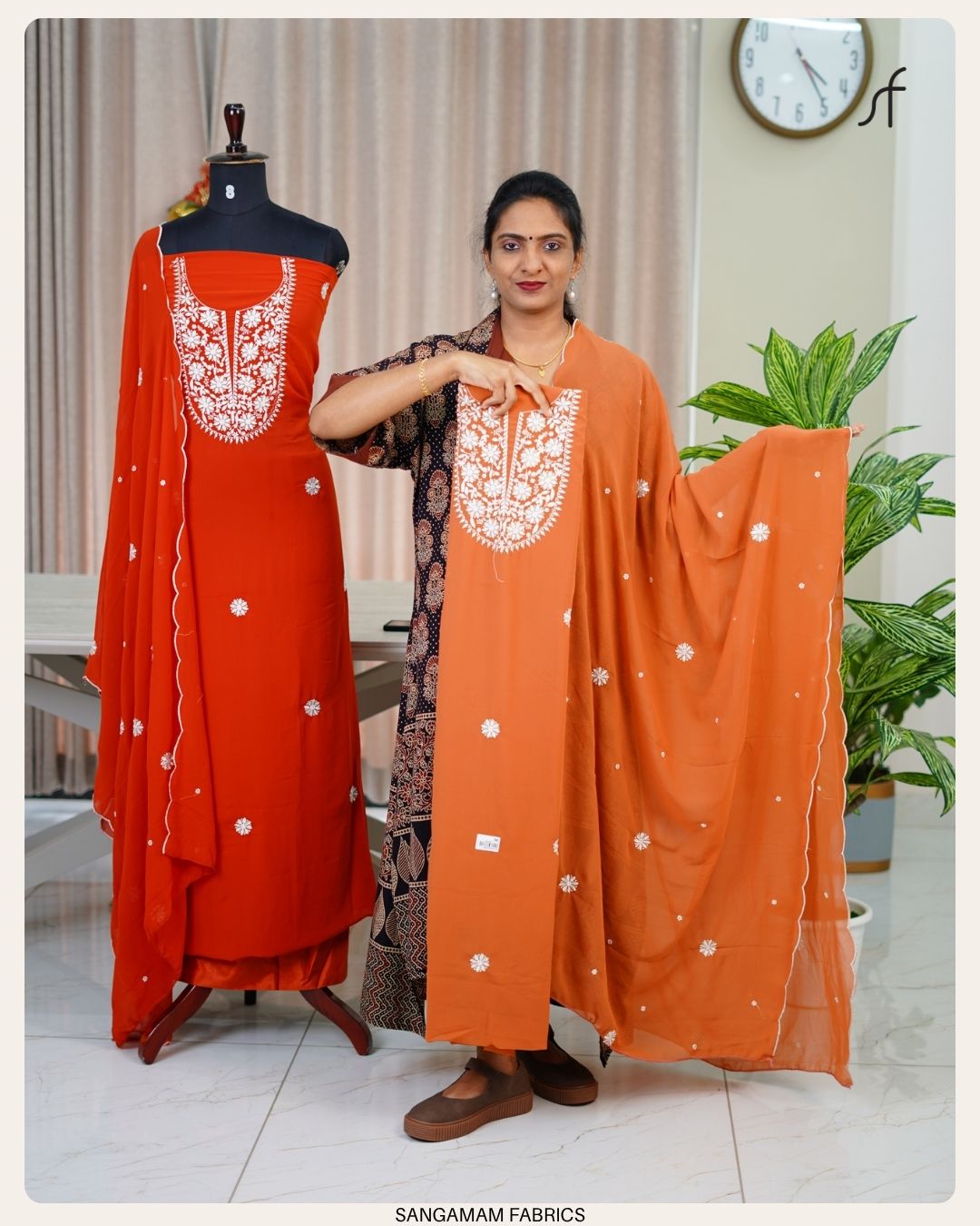 GEORGETTE CHIKANKARI SALWAR SUIT MATERIAL
