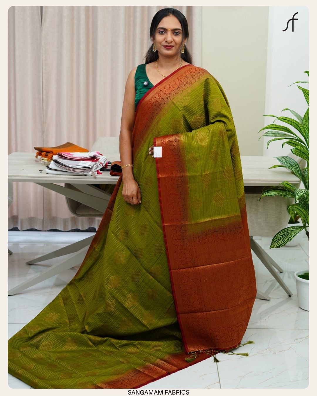 KOLAM DESIGN BANARASI SAREE