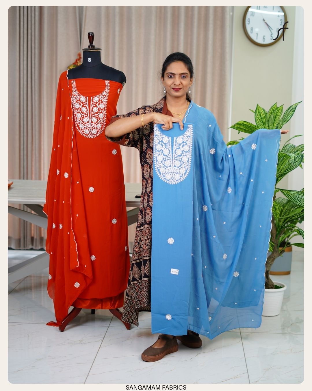 GEORGETTE CHIKANKARI SALWAR SUIT MATERIAL