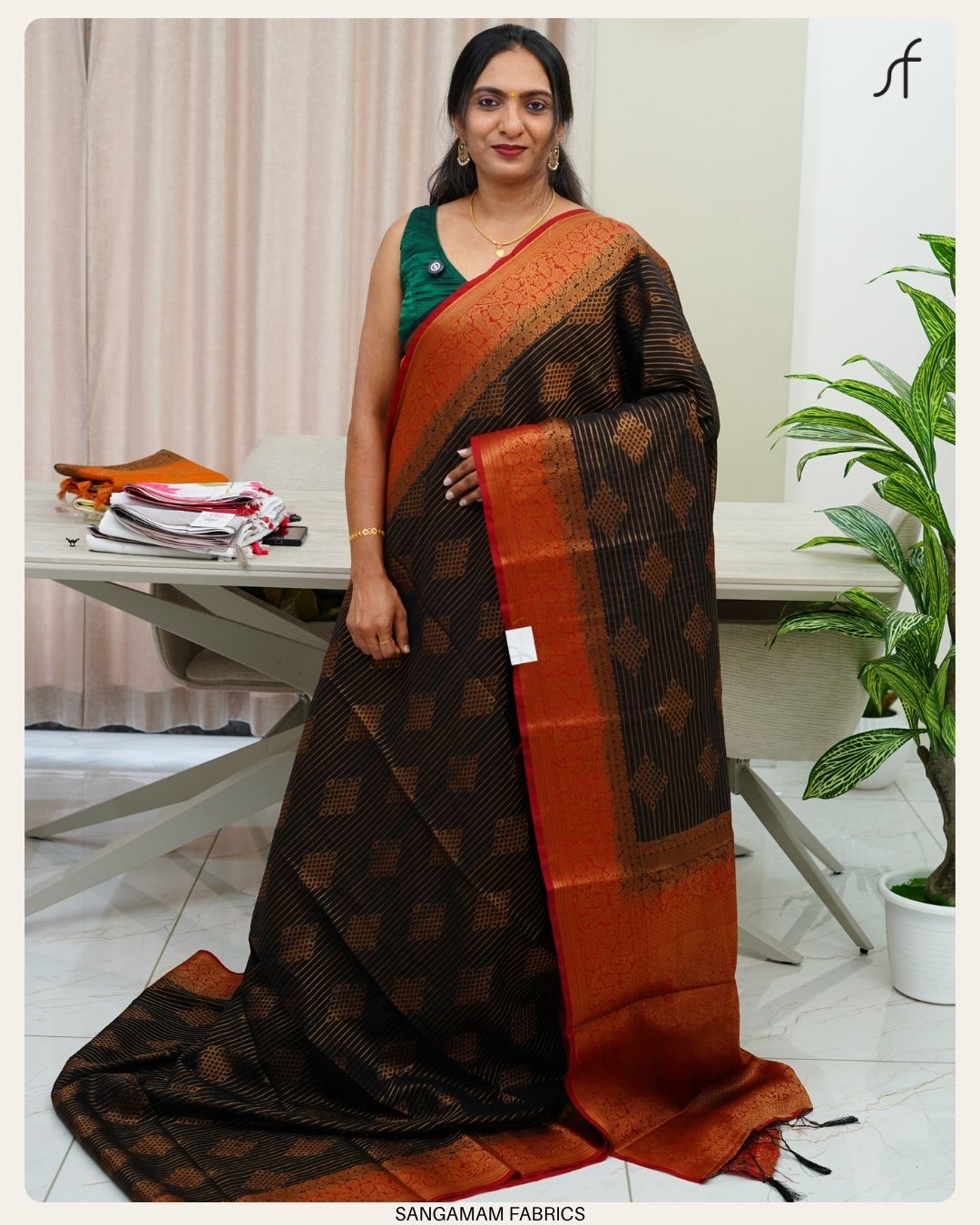 KOLAM DESIGN BANARASI SAREE