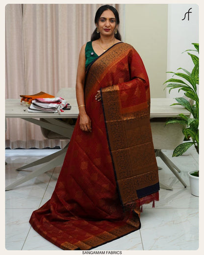KOLAM DESIGN BANARASI SAREE