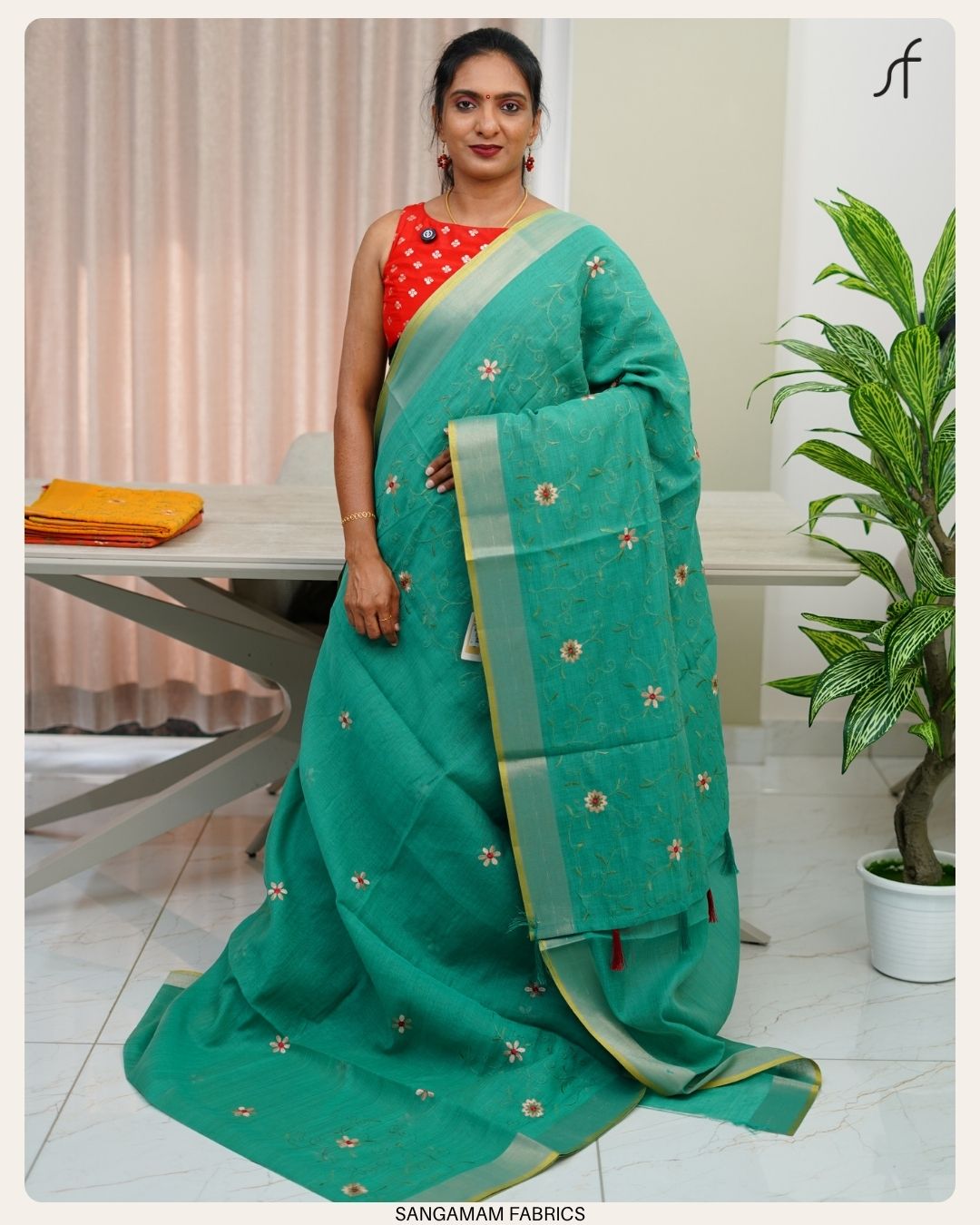 SEMI CHANDERI SILK SAREE