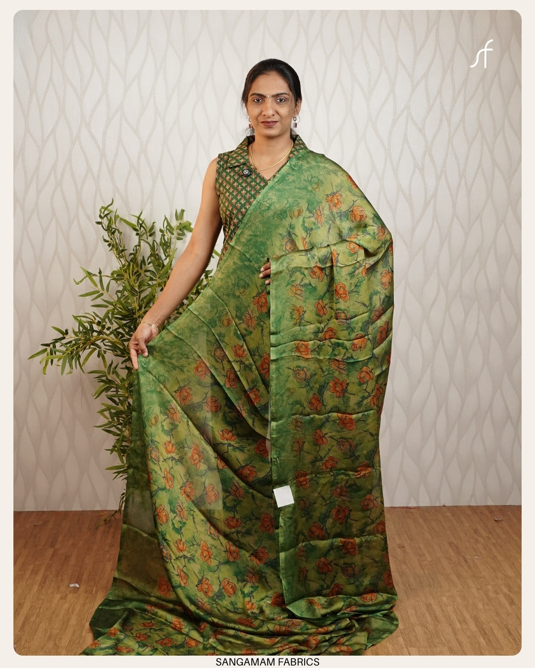 FLORAL PRINTED  SAREE