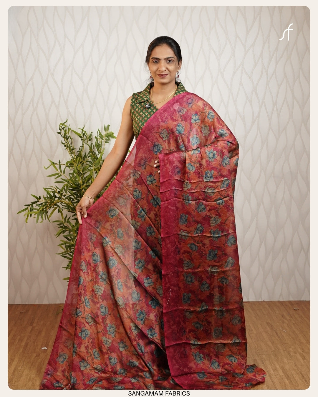 FLORAL PRINTED  SAREE