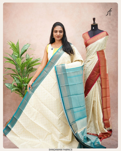BROCADE SEMI SILK SAREE