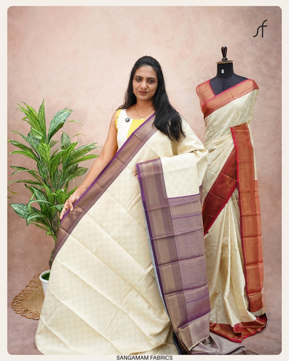 BROCADE SEMI SILK SAREE