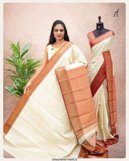 BROCADE SEMI SILK SAREE
