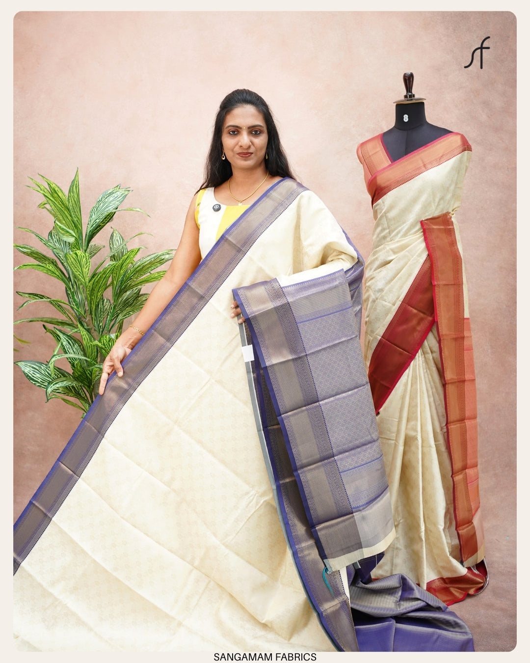 BROCADE SEMI SILK SAREE