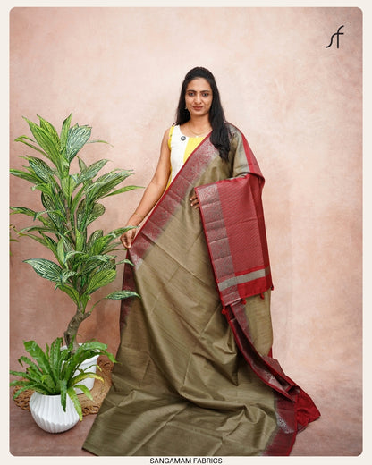 SEMI JUTE  BANARASI SAREE