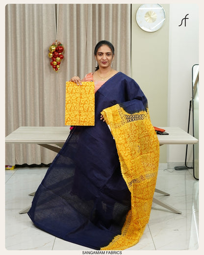 COTTA COTTON CROCHET LACE DETAILED SAREE