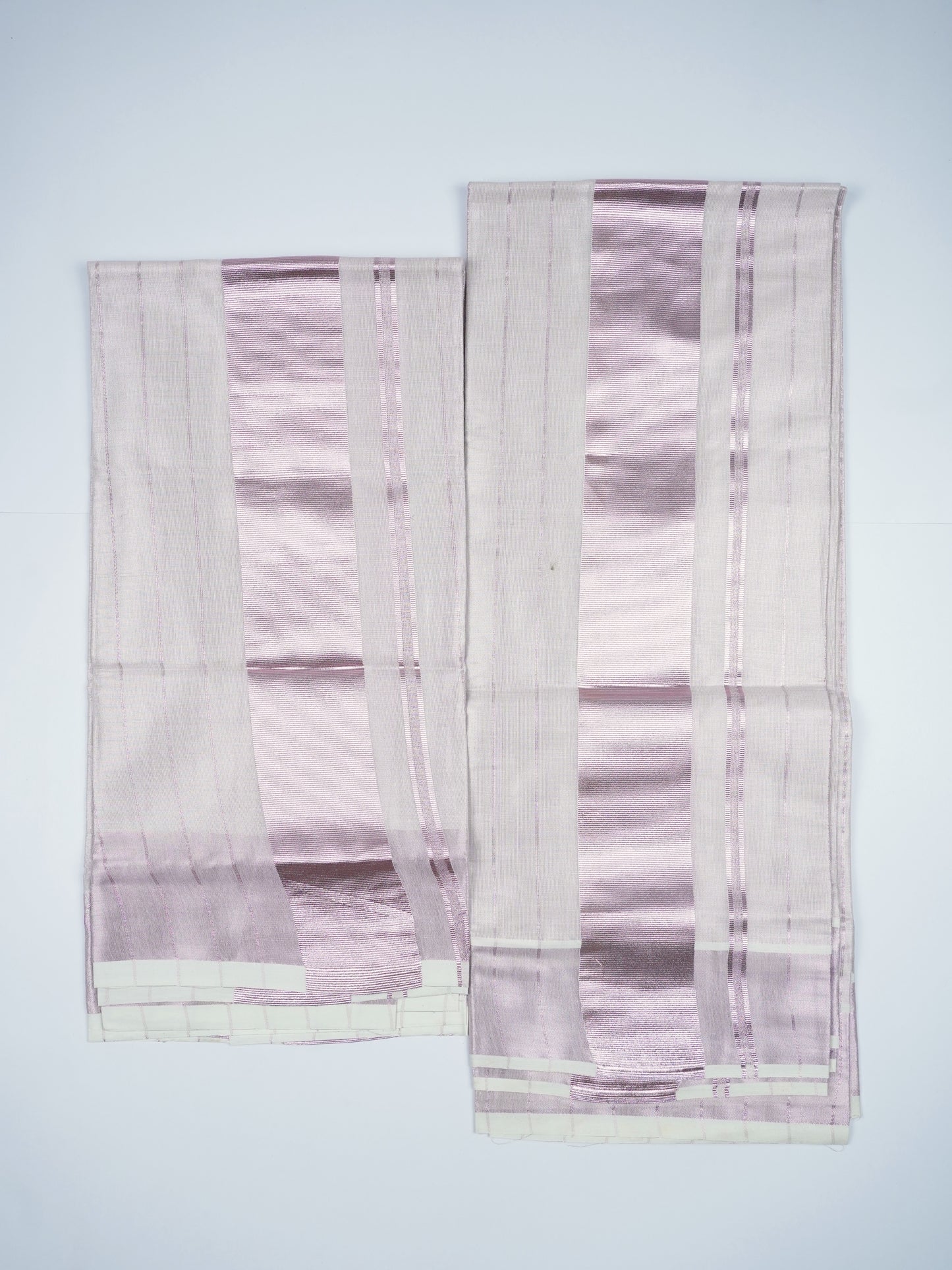 KERALA ROSE COPPER TISSUE LINE SETMUNDU 2.80 Meter