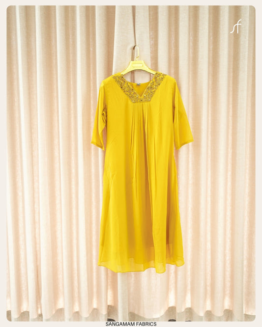 GEORGETTE  PLEATED DRESS