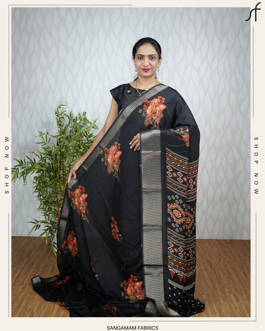FLORAL DIGITAL PRINTED SAREE