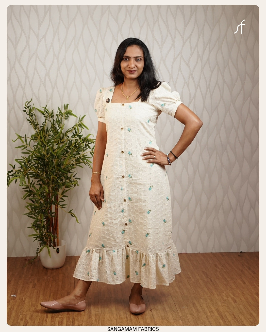 COTTON HAKOBA EMBROIDERY FROCK