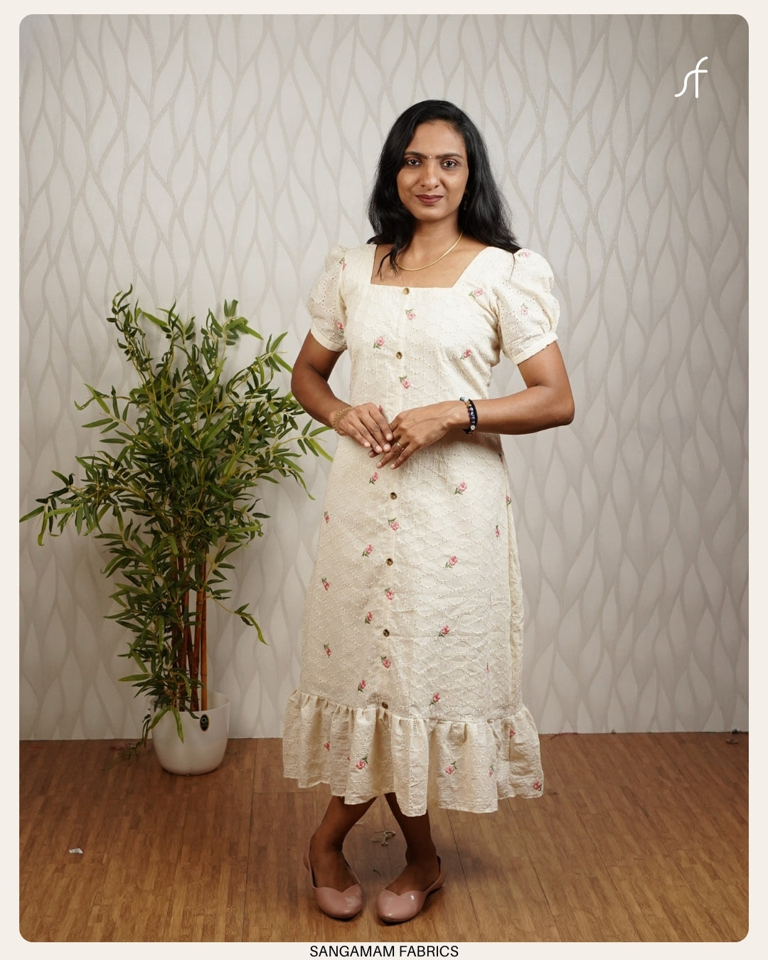 COTTON HAKOBA EMBROIDERY FROCK