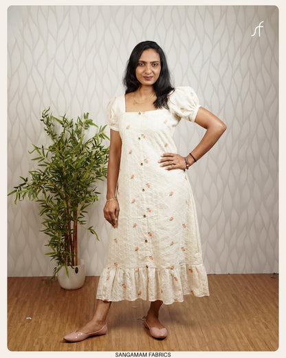 COTTON HAKOBA EMBROIDERY FROCK