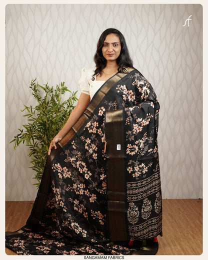 DIGITAL  PRINTED DOLA SILK SAREE