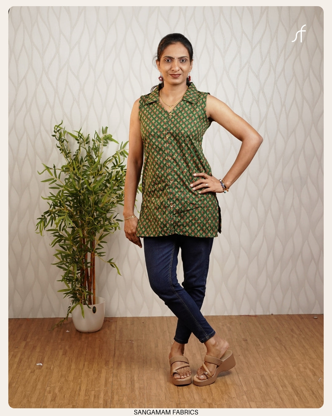 COTTON FLORAL  PRINTED SHORT KURTA