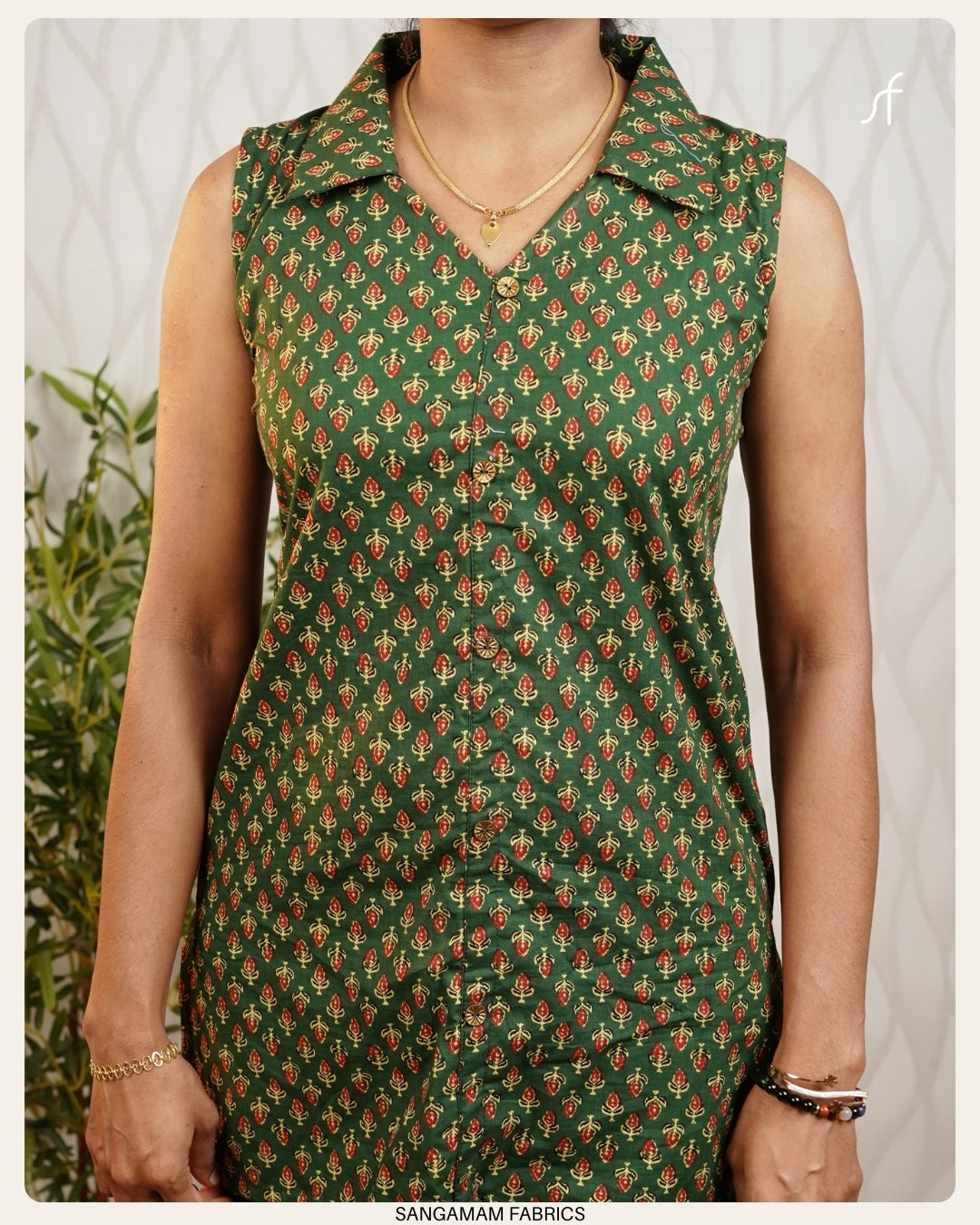 COTTON FLORAL  PRINTED SHORT KURTA