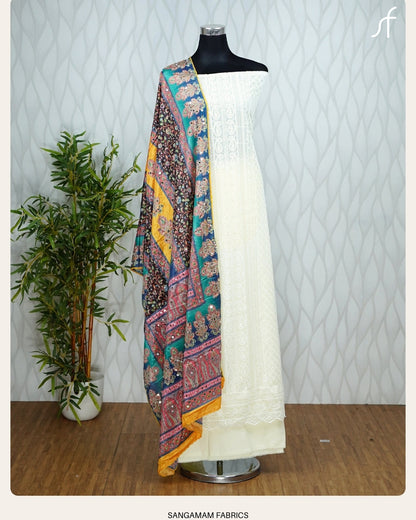 GEORGETTE SCHIFFLI WORK SALWAR SUIT