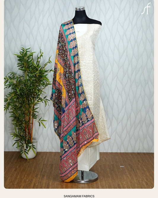 SEMI BANARASI SALWAR SUIT