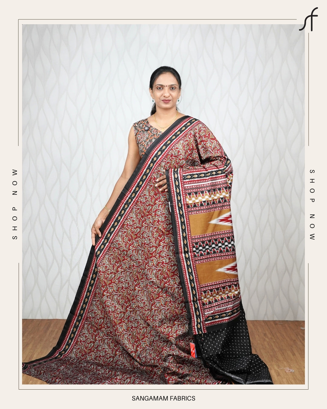 SEMI  MAHESHWARI SILK SAREE