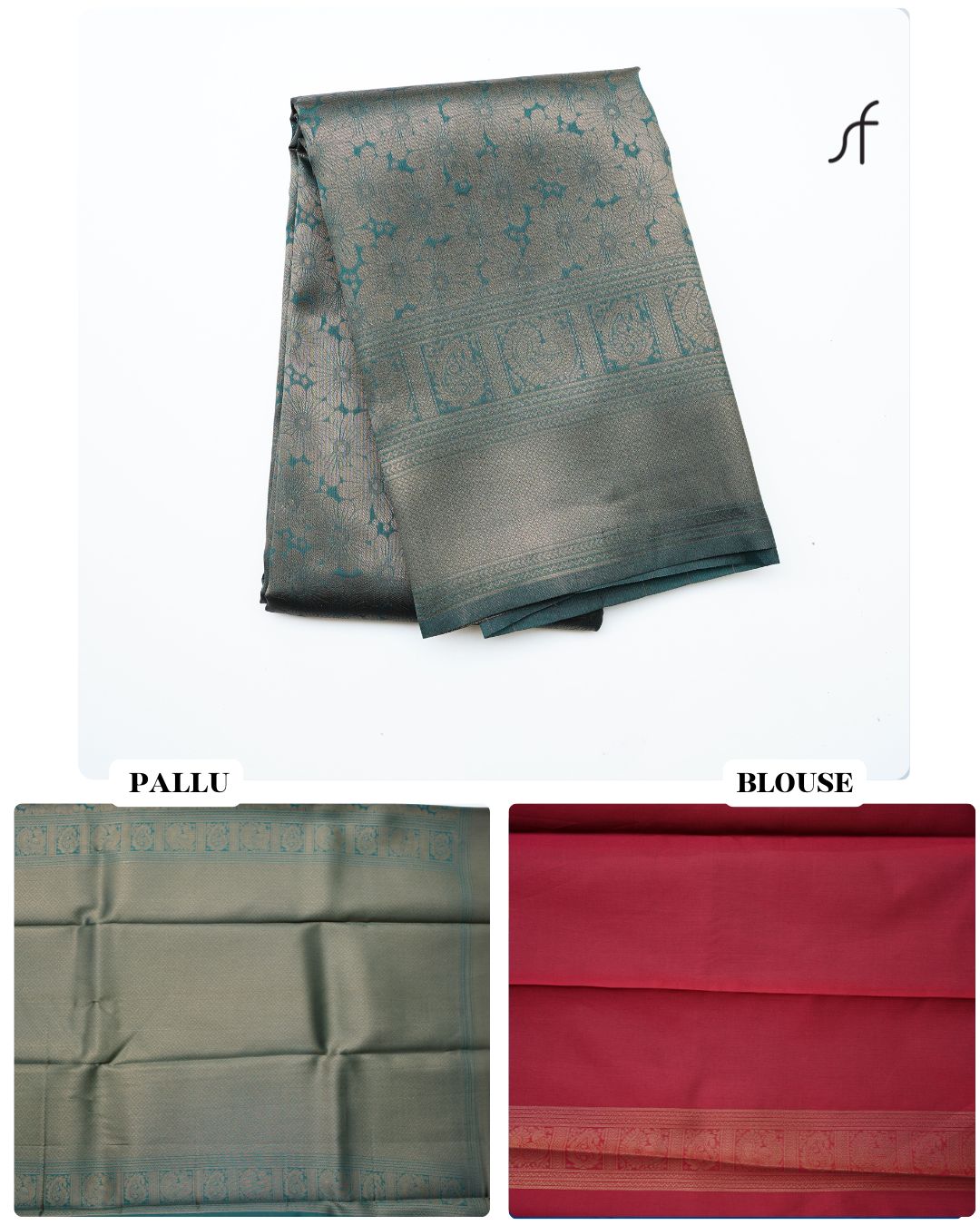 SEMI SILK FLORAL BROCADE SAREE