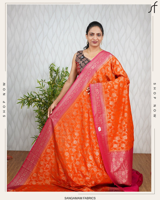 SEMI BANARASI KATAN SAREE