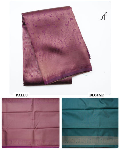 SEMI SILK FLORAL BROCADE SAREE