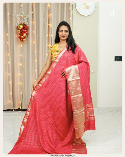 CHANDERI FINISH SEMI DOLA SILK SAREE