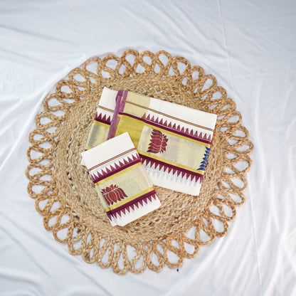 LOTUS PRINTED SET MUNDU