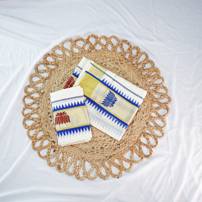 LOTUS PRINTED SET MUNDU