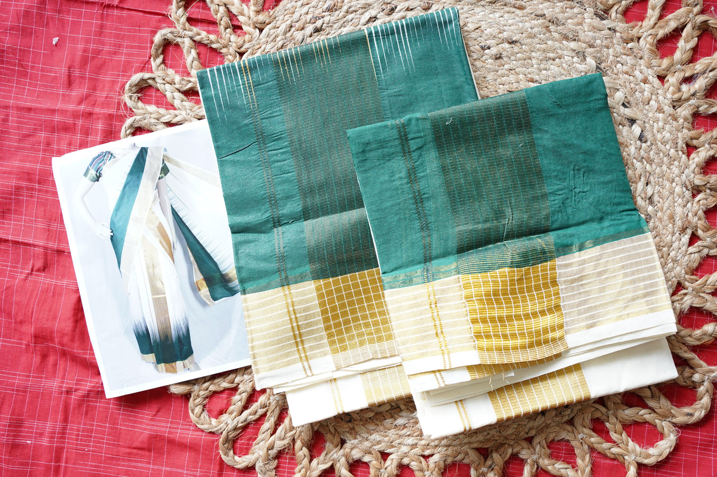 TIE AND DYE KERALA COTTON SETMUNDU