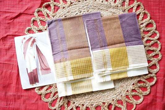 TIE AND DYE KERALA COTTON SETMUNDU