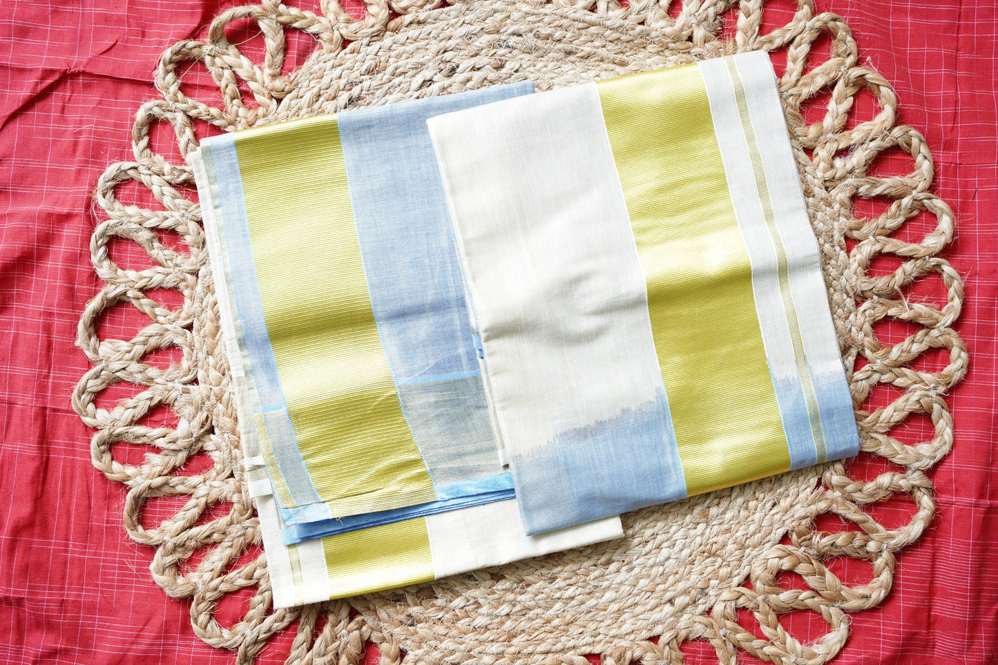 TIE AND DYE KERALA COTTON SETMUNDU