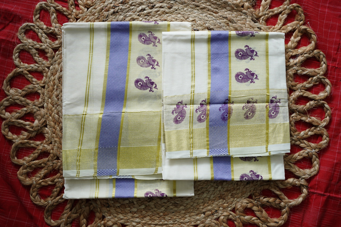 FANCY PRINT KERALA COTTON SETMUNDU