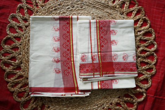 FANCY KERALA COTTON SETMUNDU