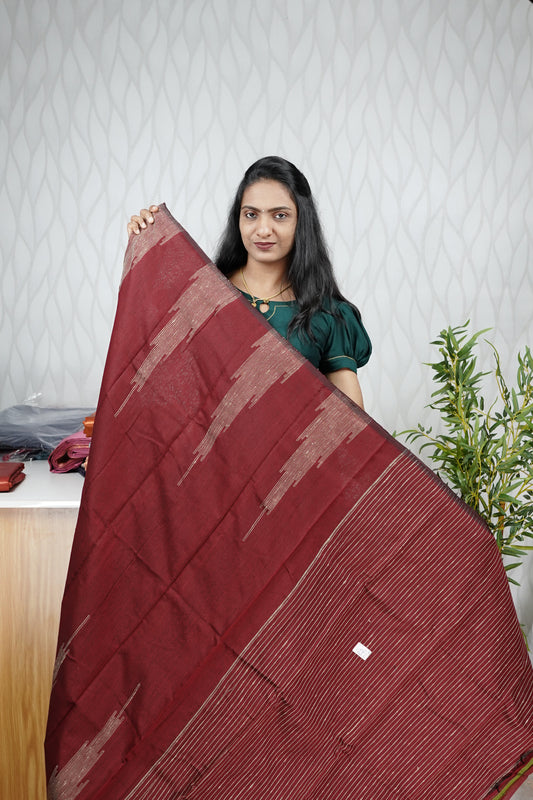 SEMI CHANDERI SILK SAREE