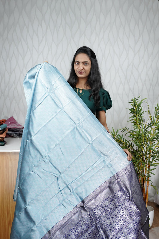 BROCADE WOVEN SEMI SILK SAREE
