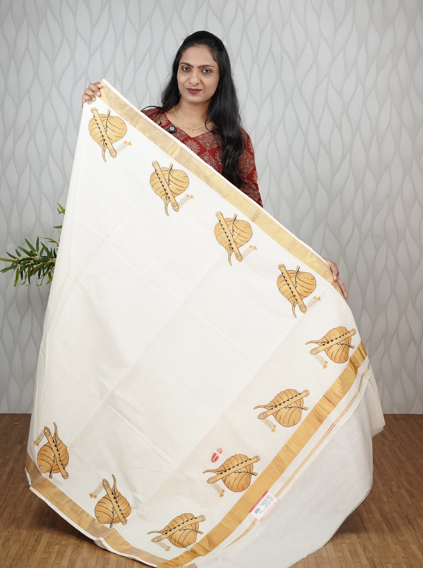 MURAL PRINTED KERALA COTTON SETSAREE