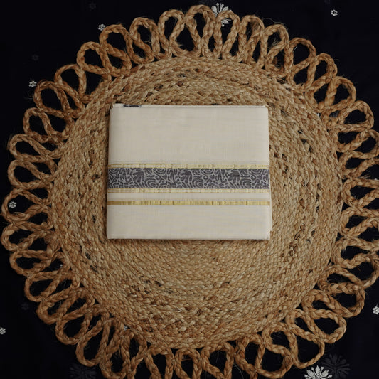 TRADITIONAL JAQUARD BORDER COTTON DOUBLE MUNDU