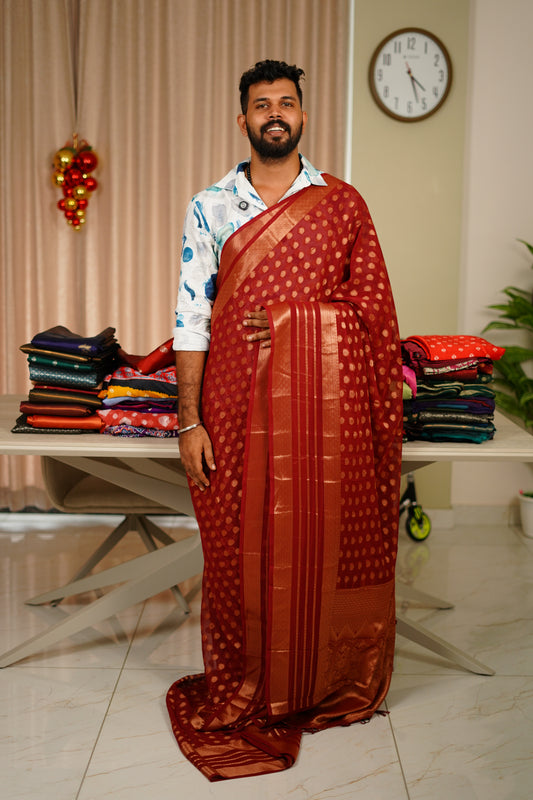 SEMI GEORGETTE BANARASI SAREE
