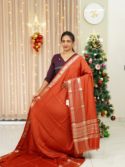 SEMI CHANDERI SILK SAREE