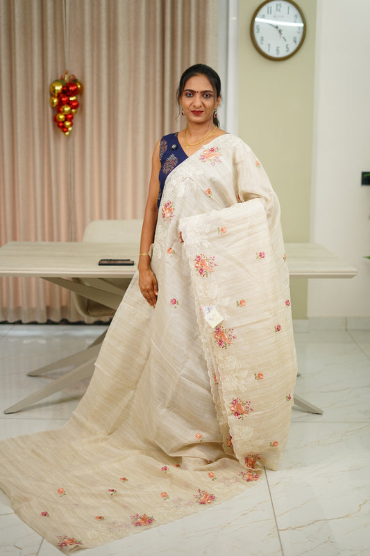 NET COTTA SAREE