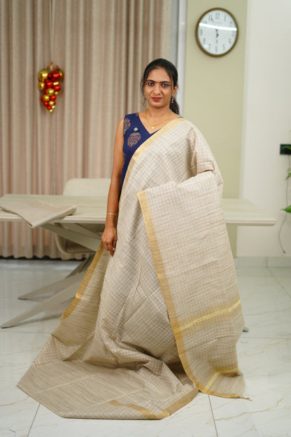 SEMI TUSSAR SILK SAREE