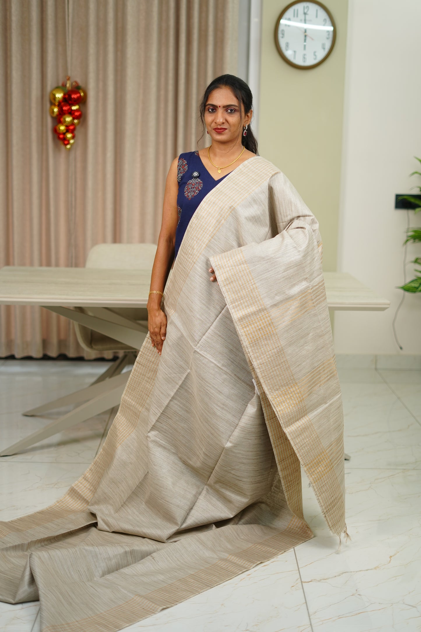 SEMI TUSSAR SILK SAREE